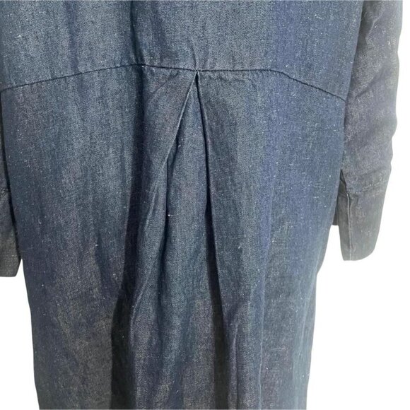 NEW Cut Loose Size Medium Top Blouse Button Down Shirt Collared Flax Boho Denim - Picture 7 of 11